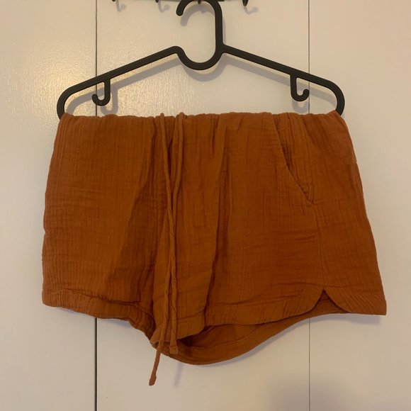 Brown/Orange Cotton Shorts - Picture 4 of 4